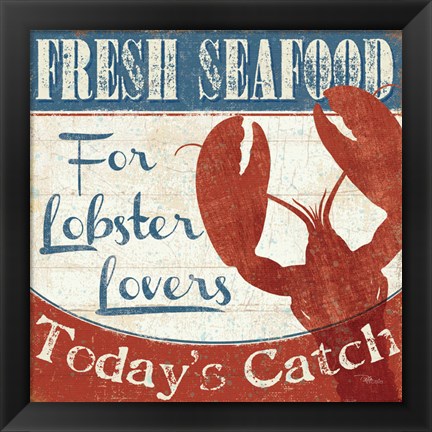 Framed Fresh Seafood I Print