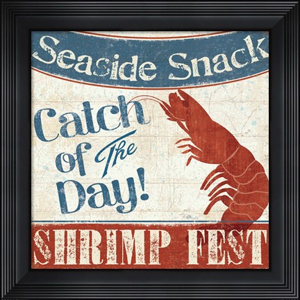 Framed Fresh Seafood III Print