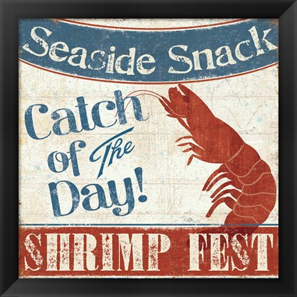 Framed Fresh Seafood III Print