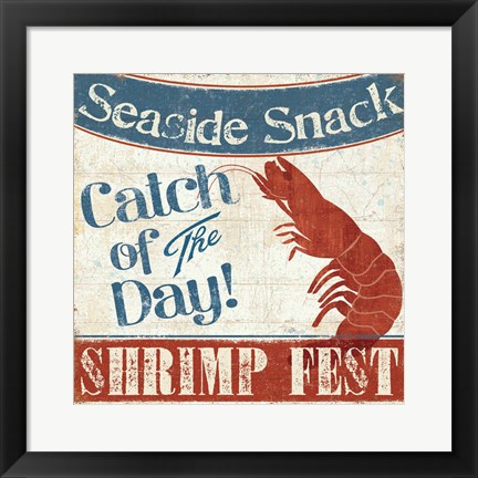 Framed Fresh Seafood III Print