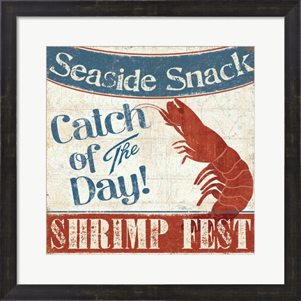 Framed Fresh Seafood III Print