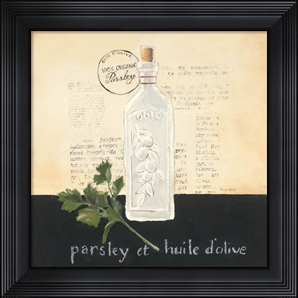 Framed Huile d Olive I Print