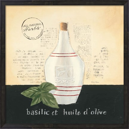 Framed Huile d Olive III Print