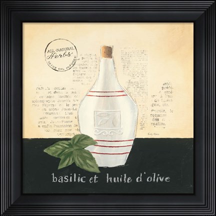 Framed Huile d Olive III Print