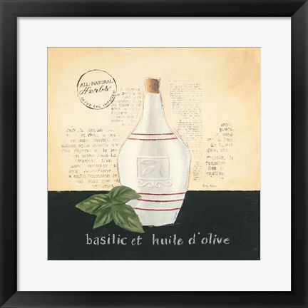 Framed Huile d Olive III Print