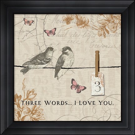Framed Words that Count III Print