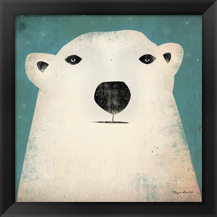 Framed Polar Bear Print