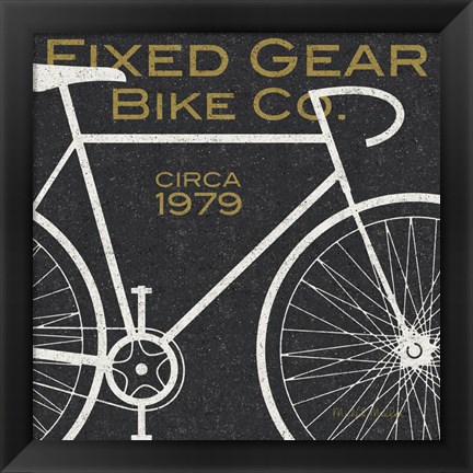 Framed Fixed Gear Bike Co. Print