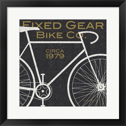 Framed Fixed Gear Bike Co. Print