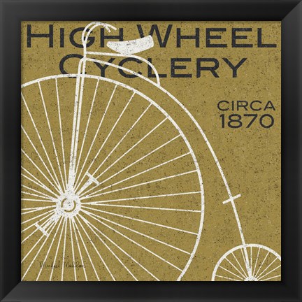 Framed High Wheel Cyclery Print