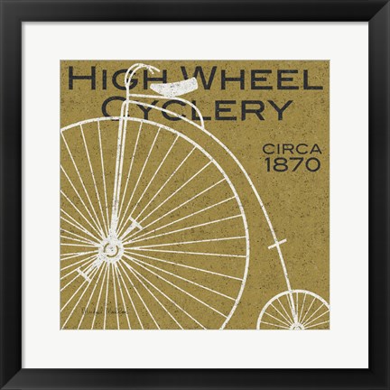 Framed High Wheel Cyclery Print