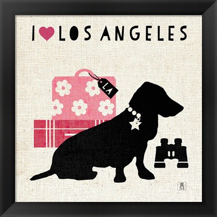 Framed LA Pooch Print