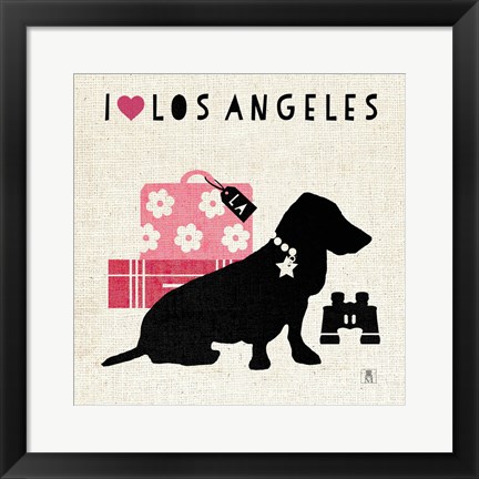 Framed LA Pooch Print