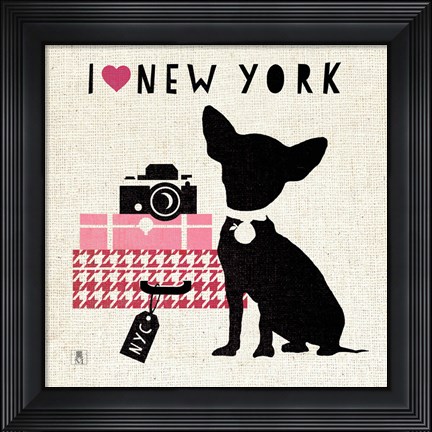 Framed NY Pooch Print