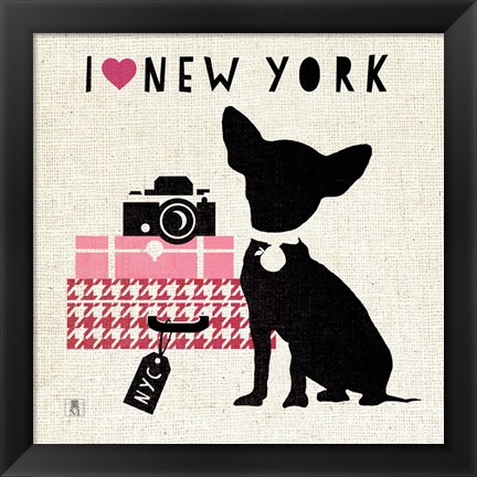 Framed NY Pooch Print