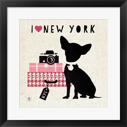 Framed NY Pooch Print