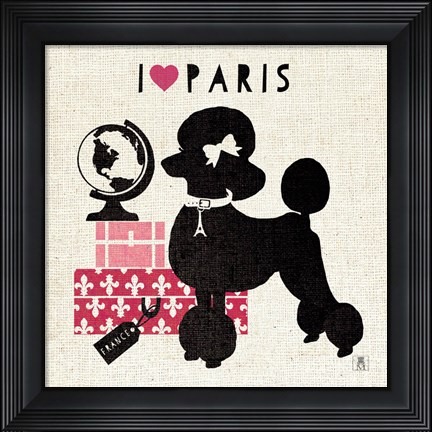 Framed Paris Pooch Print