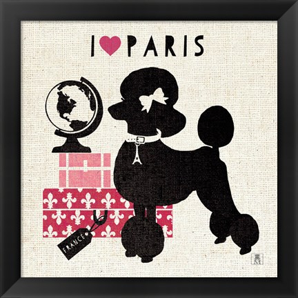 Framed Paris Pooch Print