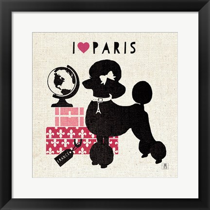 Framed Paris Pooch Print