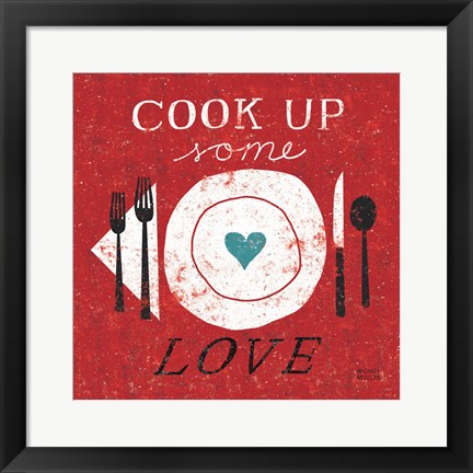 Framed Cook Up Love Print