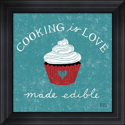 Framed Cooking is Love Print