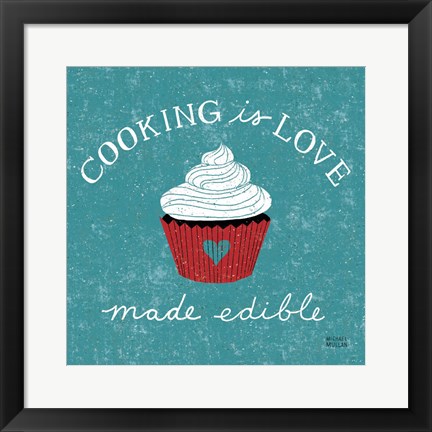 Framed Cooking is Love Print