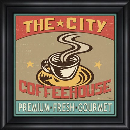 Framed Coffeehouse I Print