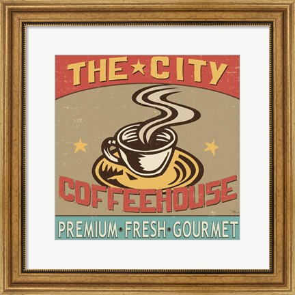 Framed Coffeehouse I Print
