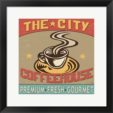 Framed Coffeehouse I Print