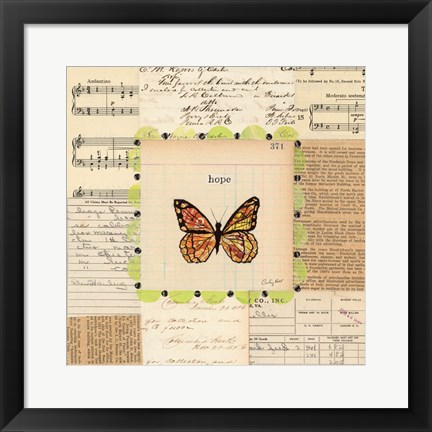 Framed Hope Butterfly Print