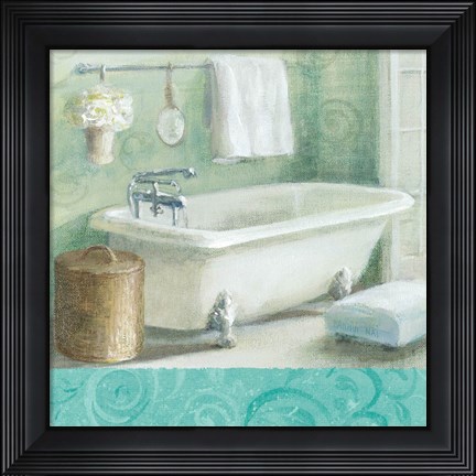 Framed Refresh Bath Border I Print