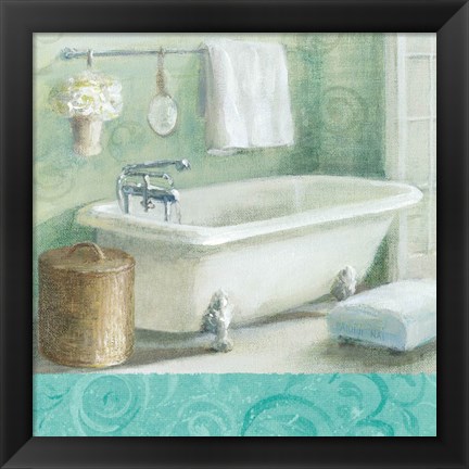 Framed Refresh Bath Border I Print