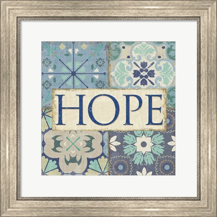Framed Santorini II - Hope Print