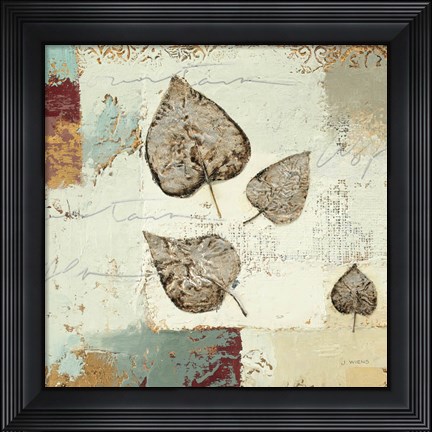 Framed Silver Leaves I Print
