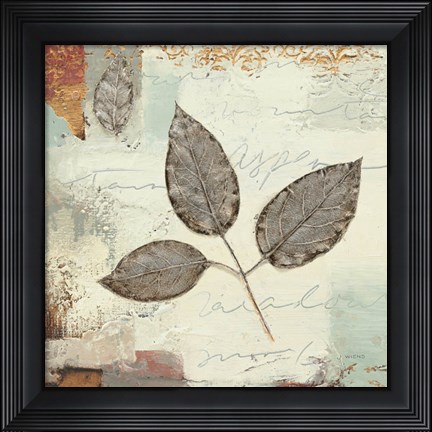 Framed Silver Leaves II Print