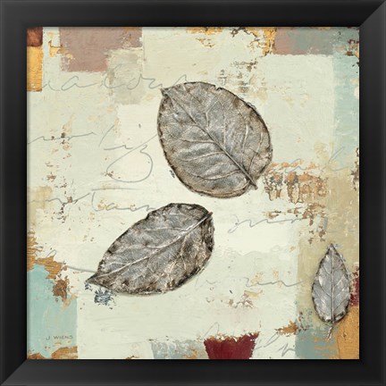 Framed Silver Leaves IV Print