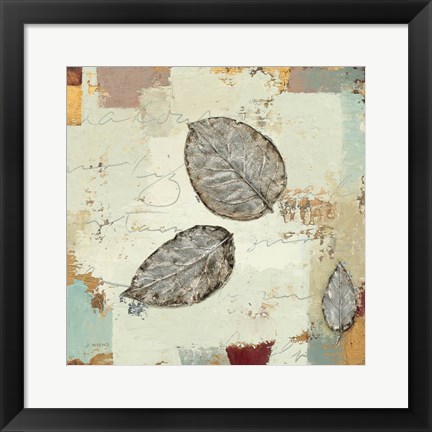 Framed Silver Leaves IV Print