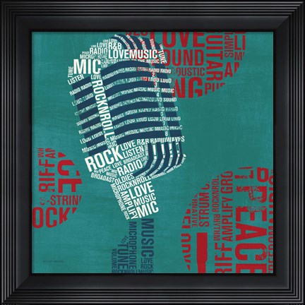 Framed Type Mic Square Print