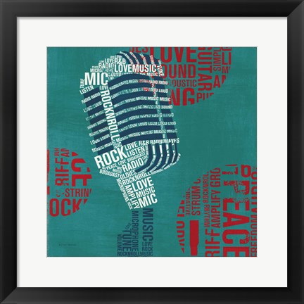 Framed Type Mic Square Print