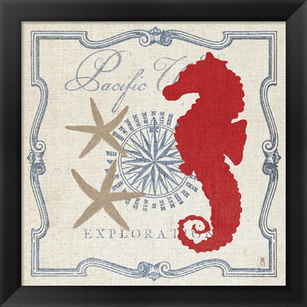 Framed Pacific Seahorse Print