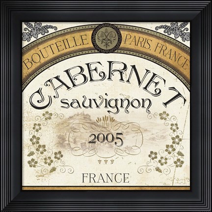 Framed Wine Labels I Print