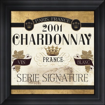 Framed Wine Labels II Print