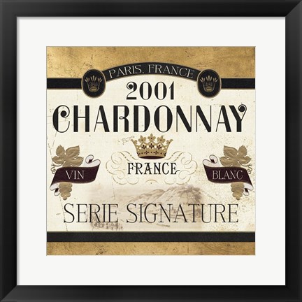 Framed Wine Labels II Print