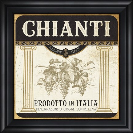 Framed Wine Labels III Print