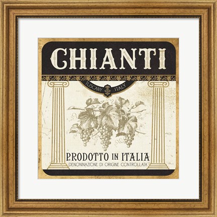 Framed Wine Labels III Print