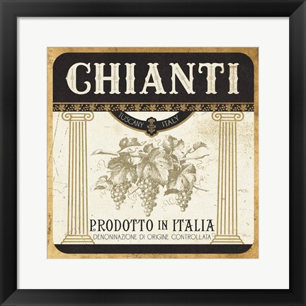 Framed Wine Labels III Print