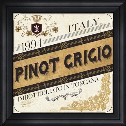 Framed Wine Labels IV Print