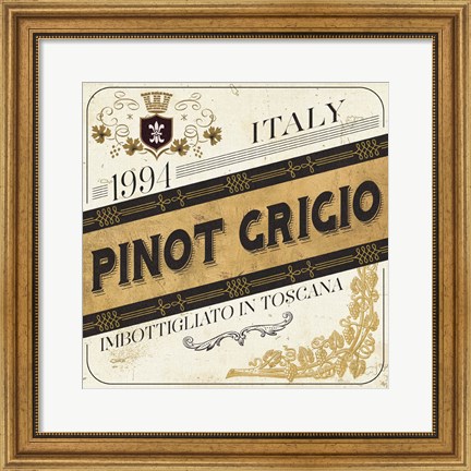 Framed Wine Labels IV Print