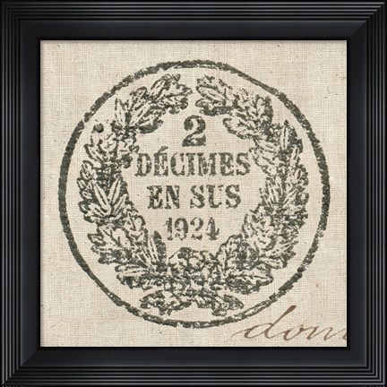 Framed Letter Crest II Print