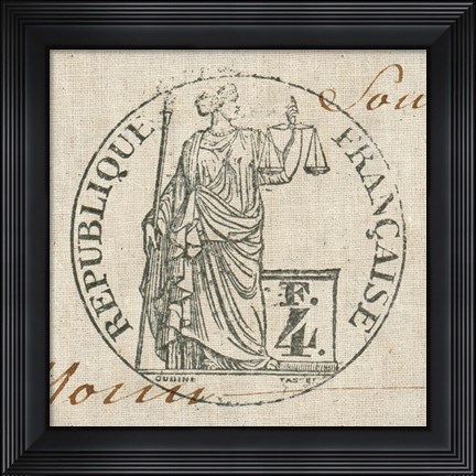 Framed Letter Crest V Print